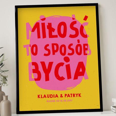 Walentynkowy plakat personalizowany SPOSB BYCIA