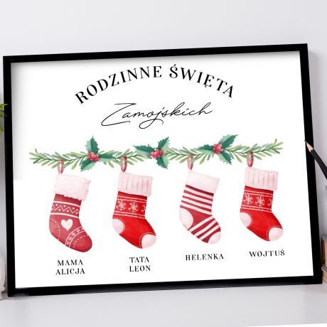 Personalizowany plakat witeczny RODZINNE WITA