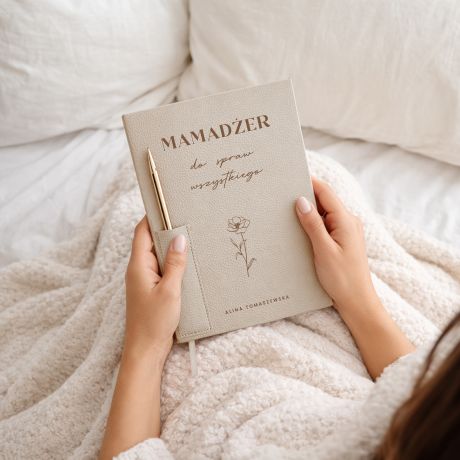 Personalizowany planner dla mamy z d�ugopisem MAMAD�ER prezent dla mamy prezent na Dzie� Mamy kalendarz dla mamy
