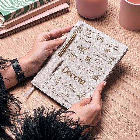 Personalizowany planner z długopisem SELF LOVE prezent dla kobiety prezent dla niej planer personalizowany