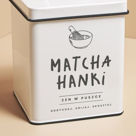 Personalizowany POJEMNIK NA MATCH� prezent dla niej akcesoria do matchy pojemnik na herbat�