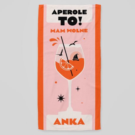 Personalizowany rcznik APEROLE TO prezent dla koleanki