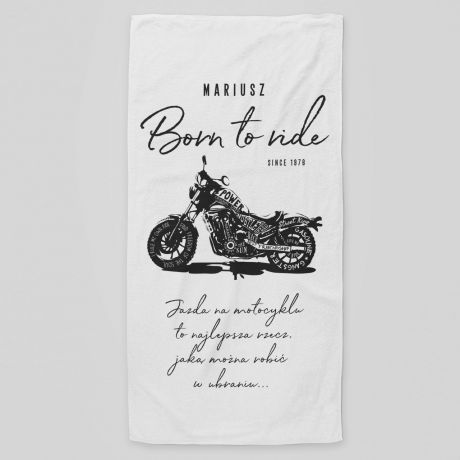 Personalizowany rcznik z motocyklem PREZENT DLA MOTOCYKLISTY