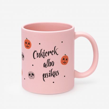 Personalizowany r�owy KUBEK HALLOWEENOWY