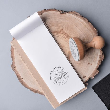 Personalizowany stempel DOMOWA BIBLIOTEKA prezent dla ksikoholika stempel do ksiek