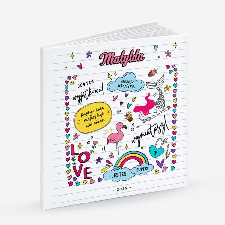 Personalizowany szkicownik dla dziewczynki