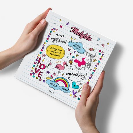 Personalizowany szkicownik dla dziewczynki