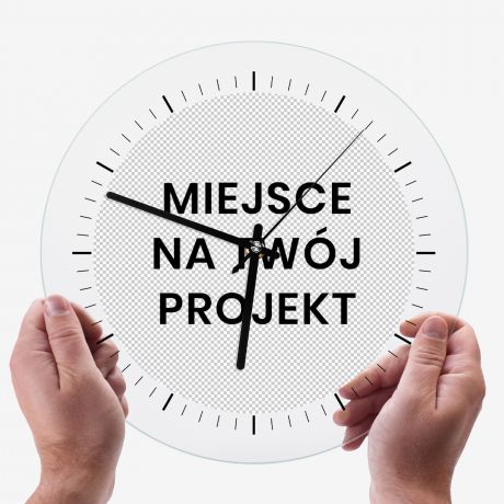 Personalizowany szklany zegar TWJ PROJEKT