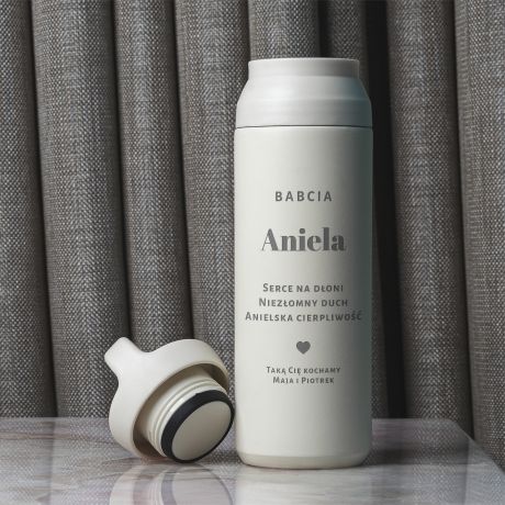 Personalizowany termos DLA BABCI prezent dla babci praktyczny prezent dla babci prezent dla babci na wita