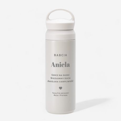 Personalizowany termos DLA BABCI prezent dla babci praktyczny prezent dla babci prezent dla babci na wita