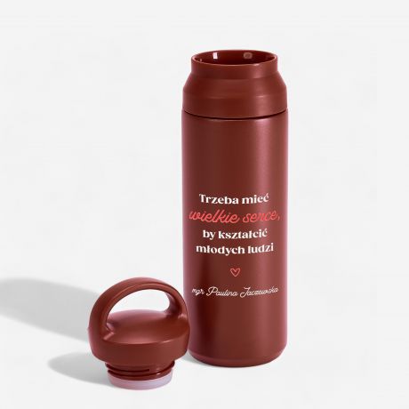 Personalizowany termos WIELKIE SERCE prezent na koniec roku dla nauczyciela prezent dla nauczyciela