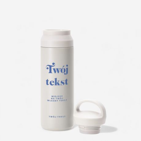 Personalizowany termos z r�czk� TW�J TEKST termos z nadrukiem termos personalizowany termos na kaw�