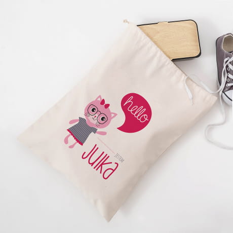Personalizowany worek do przedszkola HELLO prezent dla dziewczynki worek do przedszkola dla dziewczynki
