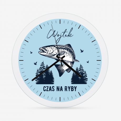 Personalizowany zegar RYBA dla wdkarza