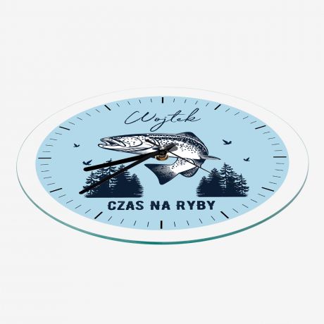 Personalizowany zegar RYBA dla wdkarza