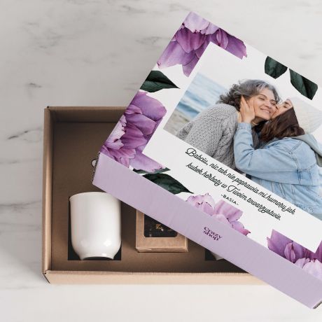 Personalizowany zestaw DLA BABCI herbata z kubeczkami