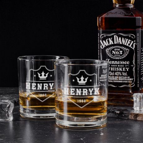 Jack Daniel's ze szklankami ZESTAW URODZINOWY DLA MʯCZYZNY