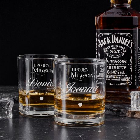 Zestaw prezentowy Jack Daniel's ze szklankami WYJTKOWY PREZENT NA ROCZNIC LUBU