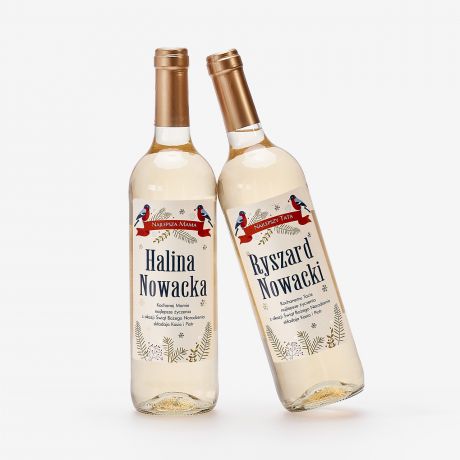 Personalizowany zestaw win biaych PREZENT NA WITA DLA MAMY I TATY wina na prezent prezent dla rodzicw