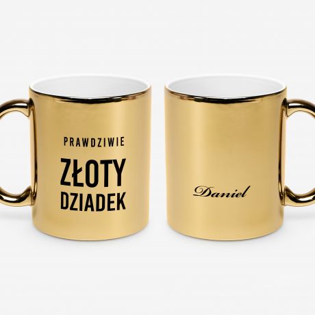 Personalizowany z�oty kubek PREZENT DLA DZIADKA  kubek dla dziadka kubek na Dzie� Dziadka
