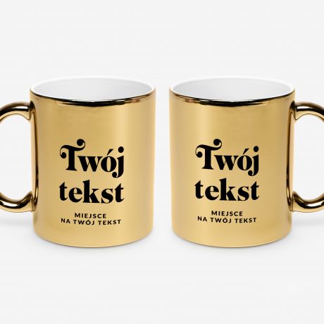 Personalizowany z�oty kubek TW�J TEKST