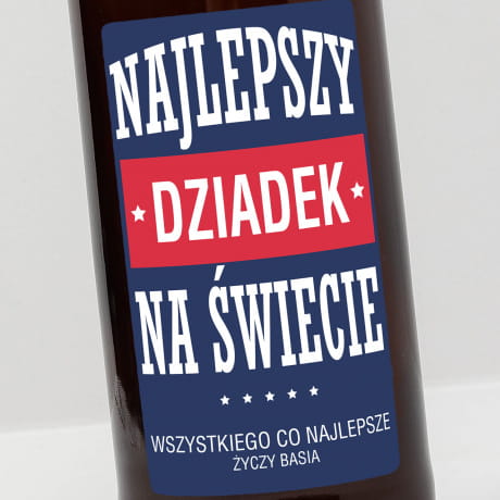 Piwo litrowe NAJLEPSZY NA WIECIE prezent dla dziadka