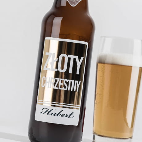 Piwo personalizowane PREZENT DLA CHRZESTNEGO 1 litr