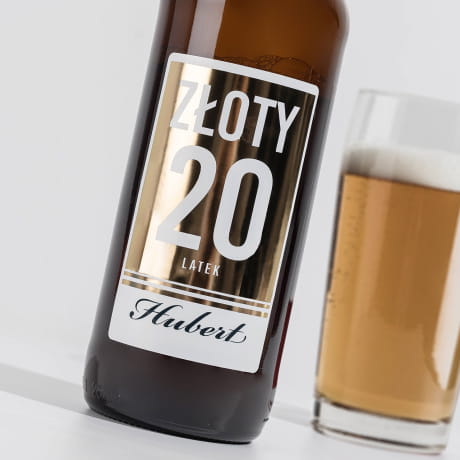 Piwo personalizowane ORYGINALNY PREZENT NA 20 URODZINY 1 litr
