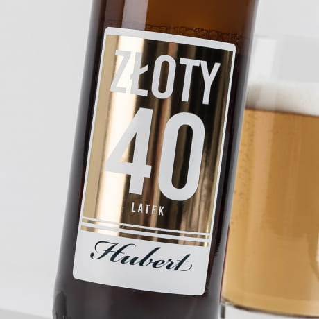 Piwo personalizowane PREZENT NA 40 URODZINY 1 litr