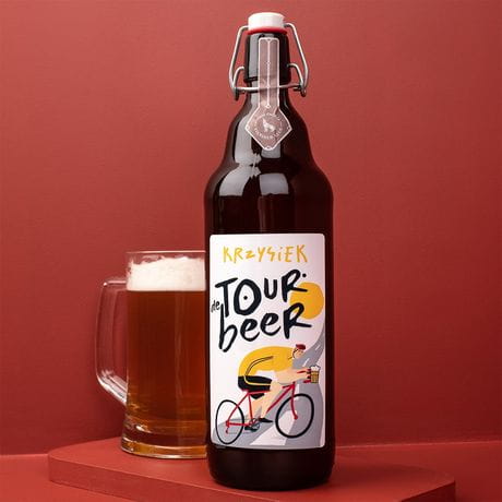 Piwo litrowe TOUR DE BEER prezent dla kolarza