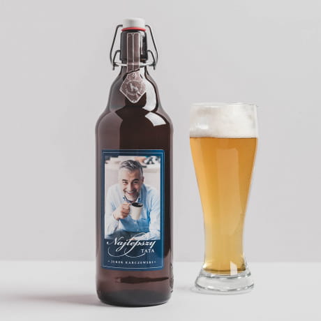 Piwo personalizowane PREZENT DLA TATY ze zdjęciem 1 litr