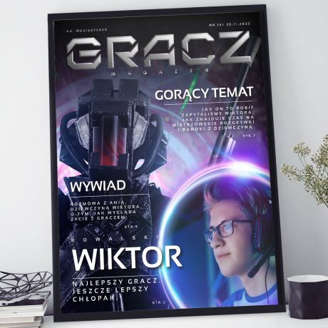 Personalizowany PLAKAT DLA GRACZA ze zdjciem