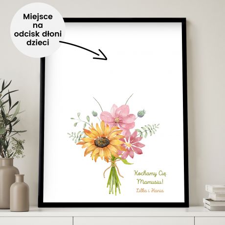 Plakat dla mamy BUKIET wyjtkowy prezent od dzieci plakat na dzie mamy prezent dla mamy prezent na dzie mamy