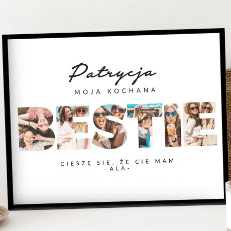 Plakat dla przyjaciki BESTIE ze zdjciami