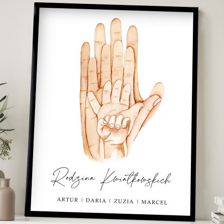 Personalizowany plakat DONIE prezent dla rodziny