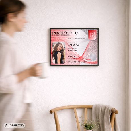Plakat DOW�D OSOBISTY prezent na osiemnastk�