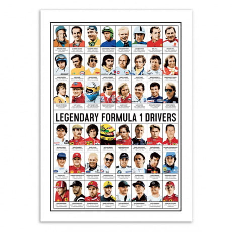 Plakat LEGENDARNI KIEROWCY prezent dla fana F1