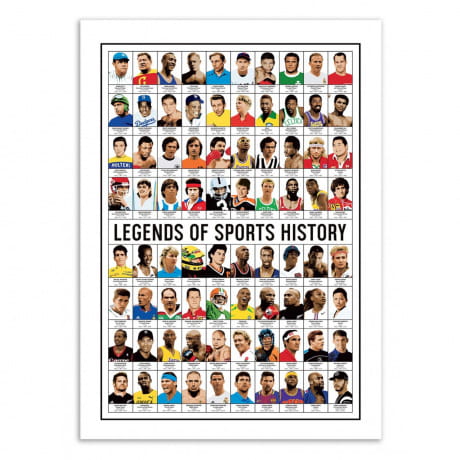 Plakat sportowy LEGENDS OF SPORTS 50x70cm