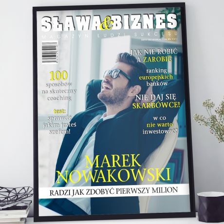 Plakat ze zdjciem MAGAZYN SAWA I BIZNES mieszny prezent dla kolegi z pracy