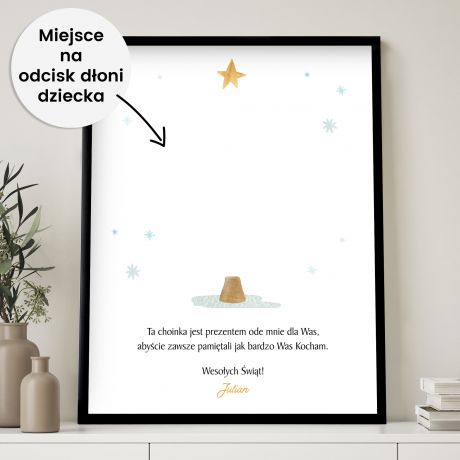 Personalizowany plakat na wita ODCISK DONI prezent dla dziadkw