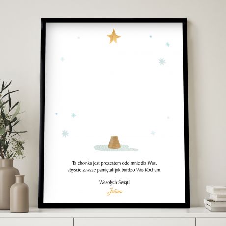 Personalizowany plakat na wita ODCISK DONI prezent dla dziadkw