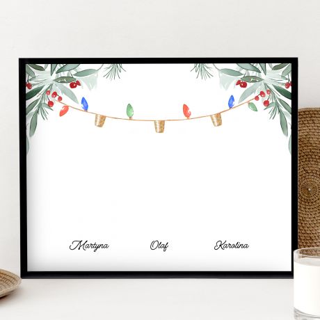 Plakat na �wi�ta Z ODCISKAMI D�ONI prezent od dzieci