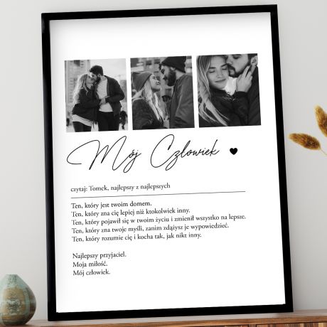 Plakat na Walentynki M�J CZ�OWIEK prezent dla ukochanego
