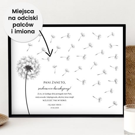 Plakat ODCISKI PALCW podzikowanie na zakoczenie 8 klasy prezent na zakoczenie 8 klasy plakat dla nauczyciela