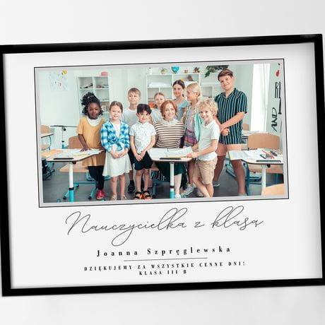 Plakat na Dzie Nauczyciela ze zdjciem 31x41cm PREZENT DLA NAUCZYCIELA prezent na dzie nauczyciela