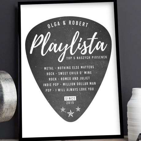 Plakat personalizowany 31x41 cm PREZENT NA ROCZNIC ZWIZKU DLA PARY