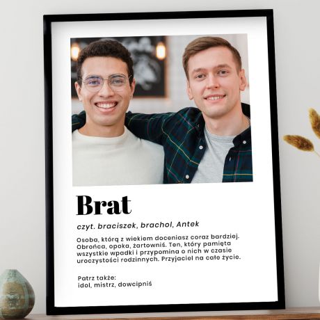 Plakat personalizowany DEFINICJA prezent dla brata