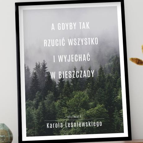 Personalizowany PLAKAT BIESZCZADY