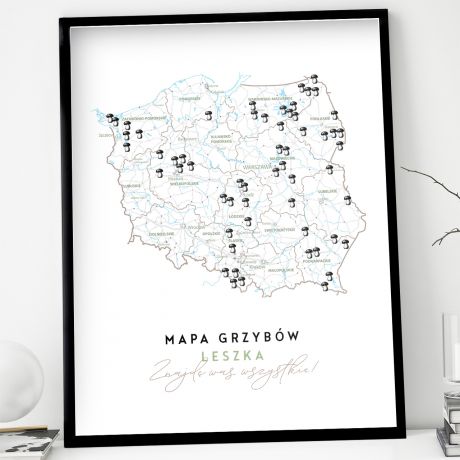 Personalizowany plakat MAPA GRZYBW