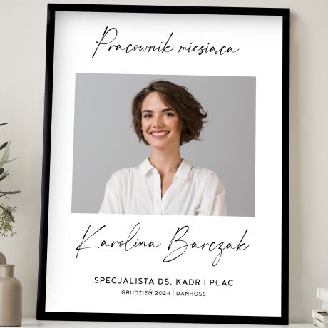 Plakat PRACOWNIK MIESICA prezent dla pracownika plakat do biura prezent dla kolegi z pracy prezent na awans